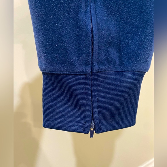 Men’s Adidas Blue Fleece Joggers - Picture 3 of 4